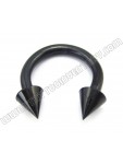 Black Steel Cone Circular Barbells