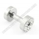 Stainless Steel Ear Screw with Clear Gem