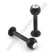 Black Stainless Steel Labret with Gem