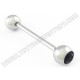 Stainless Steel Straight Barbell With Gem