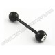 Black Straight Barbell With Gem