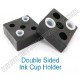 Double-sided hard plastic ink cup holder x10