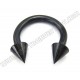 Black Steel Cone Circular Barbells