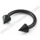 Black Steel Cone Circular Barbells