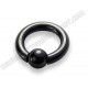 Black Steel Captive Ring