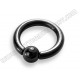 Black Steel Captive Ring